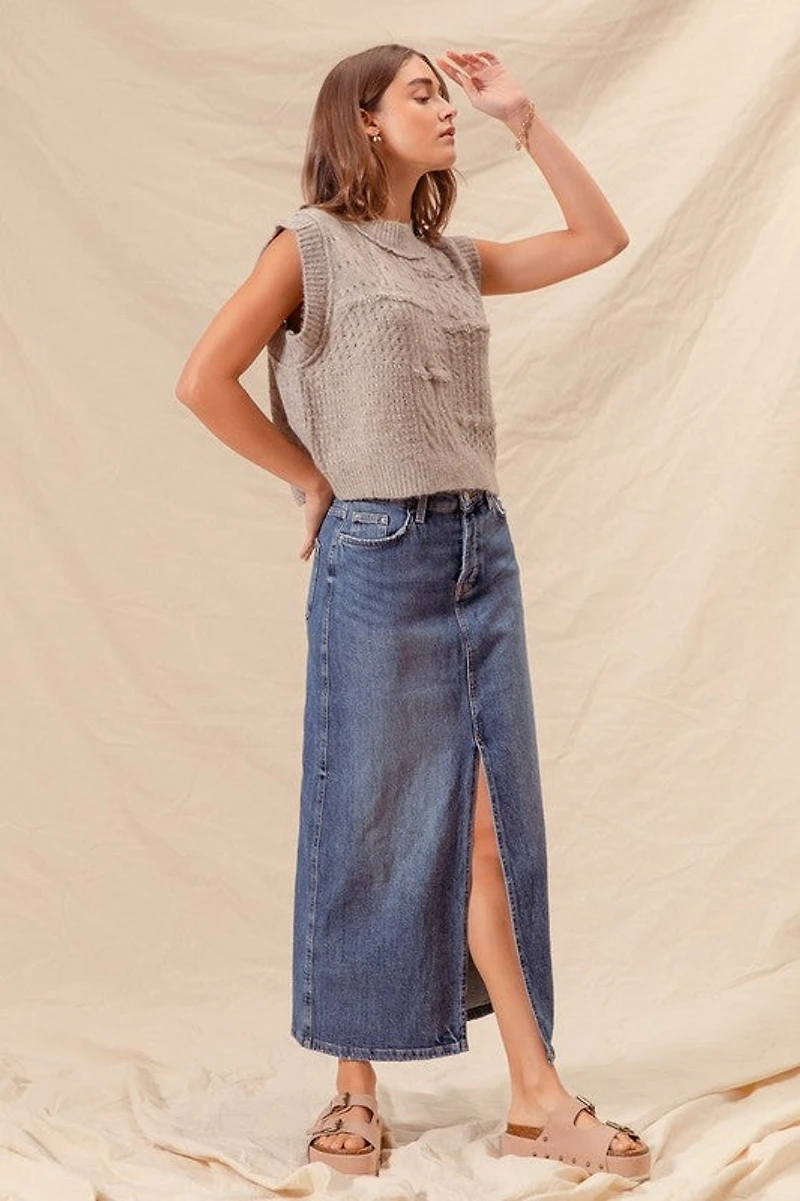 Denim Maxi Skirt