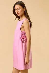Pink Flower Mini Dress
