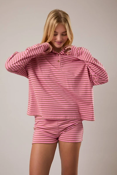 Pink & Brown Striped Longsleeve