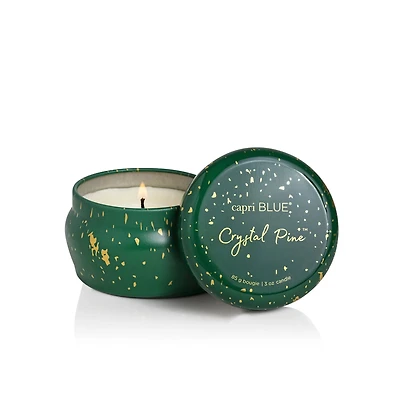 CRYSTAL PINE GLIMMER PRINTED MINI TIN, 3 OZ