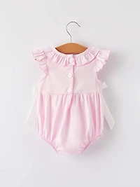 Easter Ruffles Girls Pink Romper
