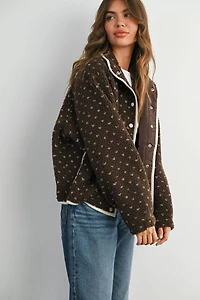 Brown Fleece Puffer Jacket