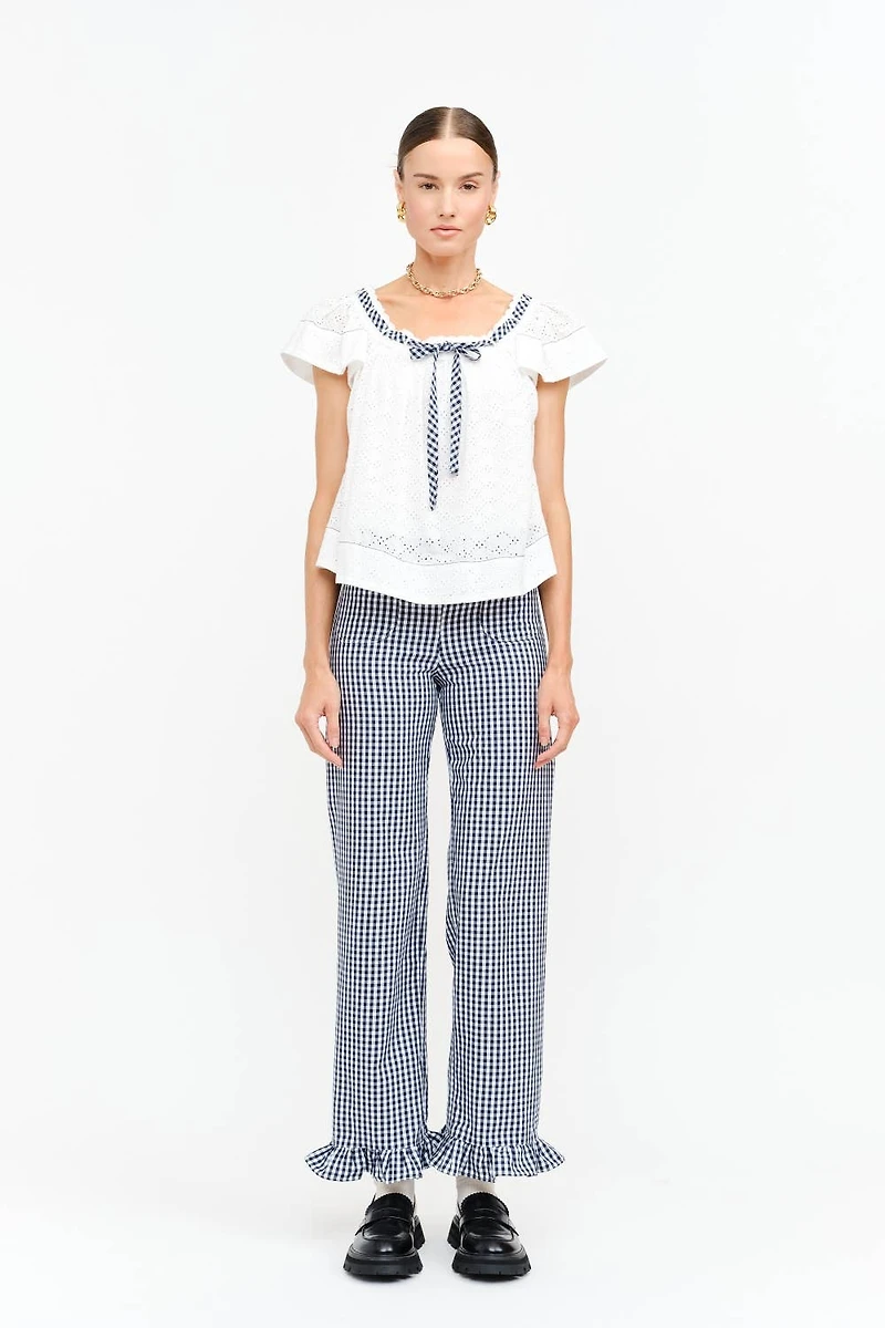 Navy Gingham Paloma Pants