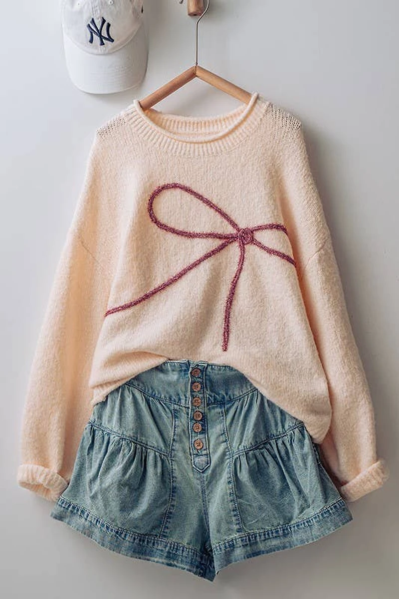 Bow Charm Knit Sweater