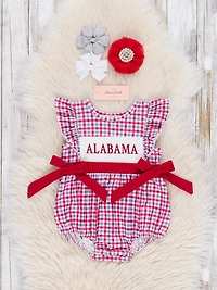 Alabama Smocked Gingham Bubble