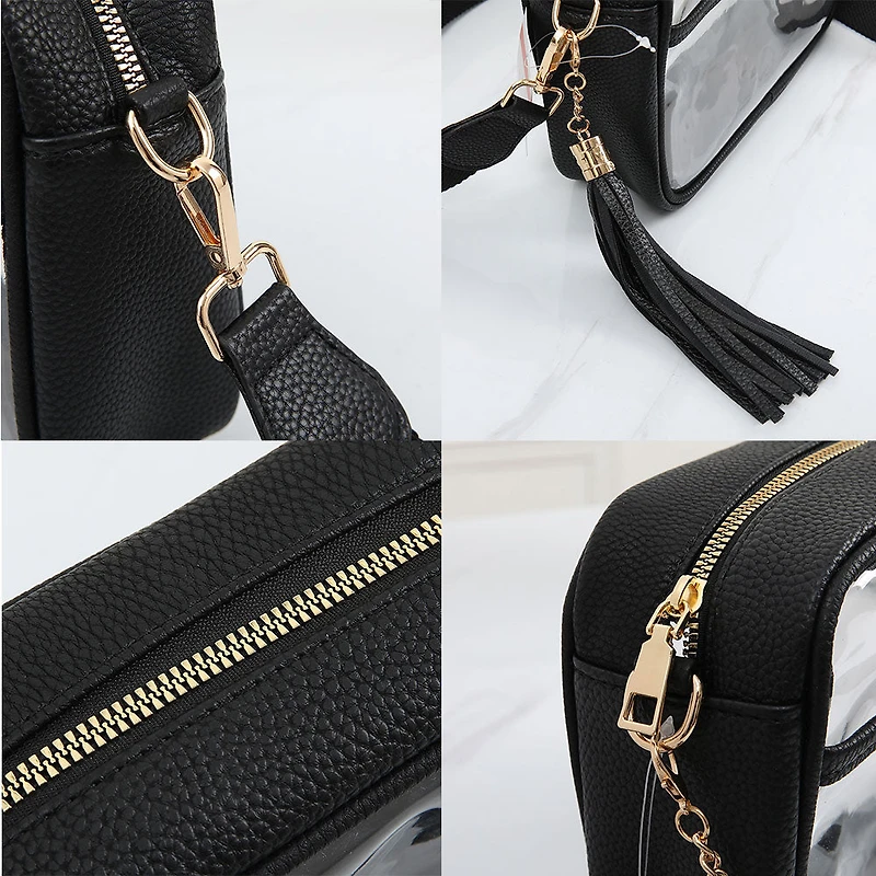 Orange Clear Crossbody Bag