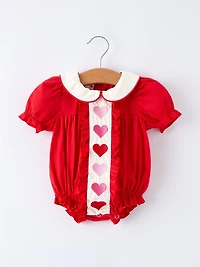 Red Ruffle Heart Romper