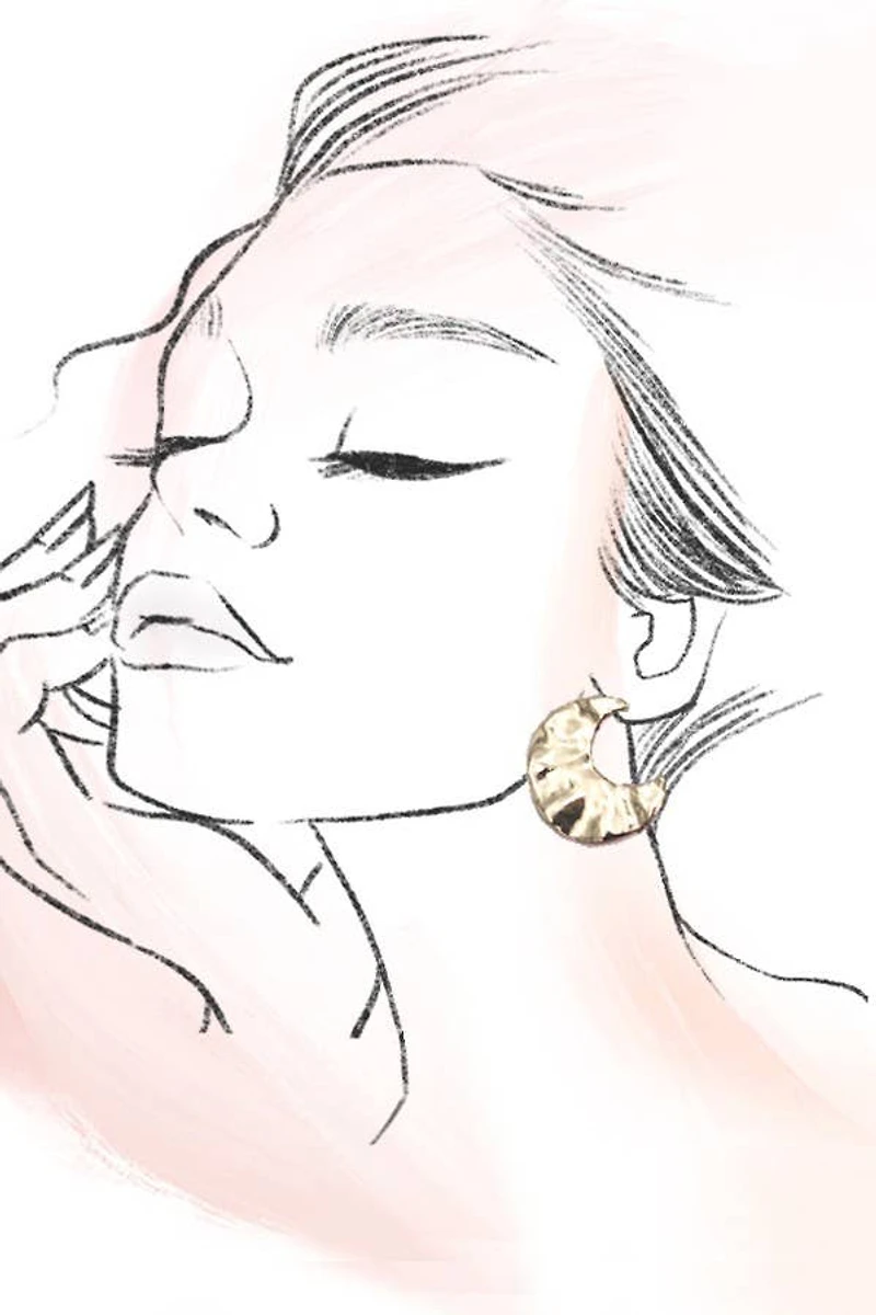 HAMMERED WIDE HOOP EARRINGS