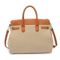 Beige Bertha Satchel