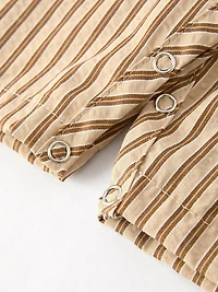 Stripe Smocked Cross Boys' Romper