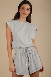 Gray Washed Romper