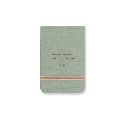 Nothing Is Worth More (Goethe) Fabric Notebook