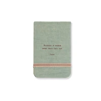 Nothing Is Worth More (Goethe) Fabric Notebook