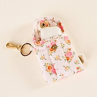 Floral Earbud Case Keychain