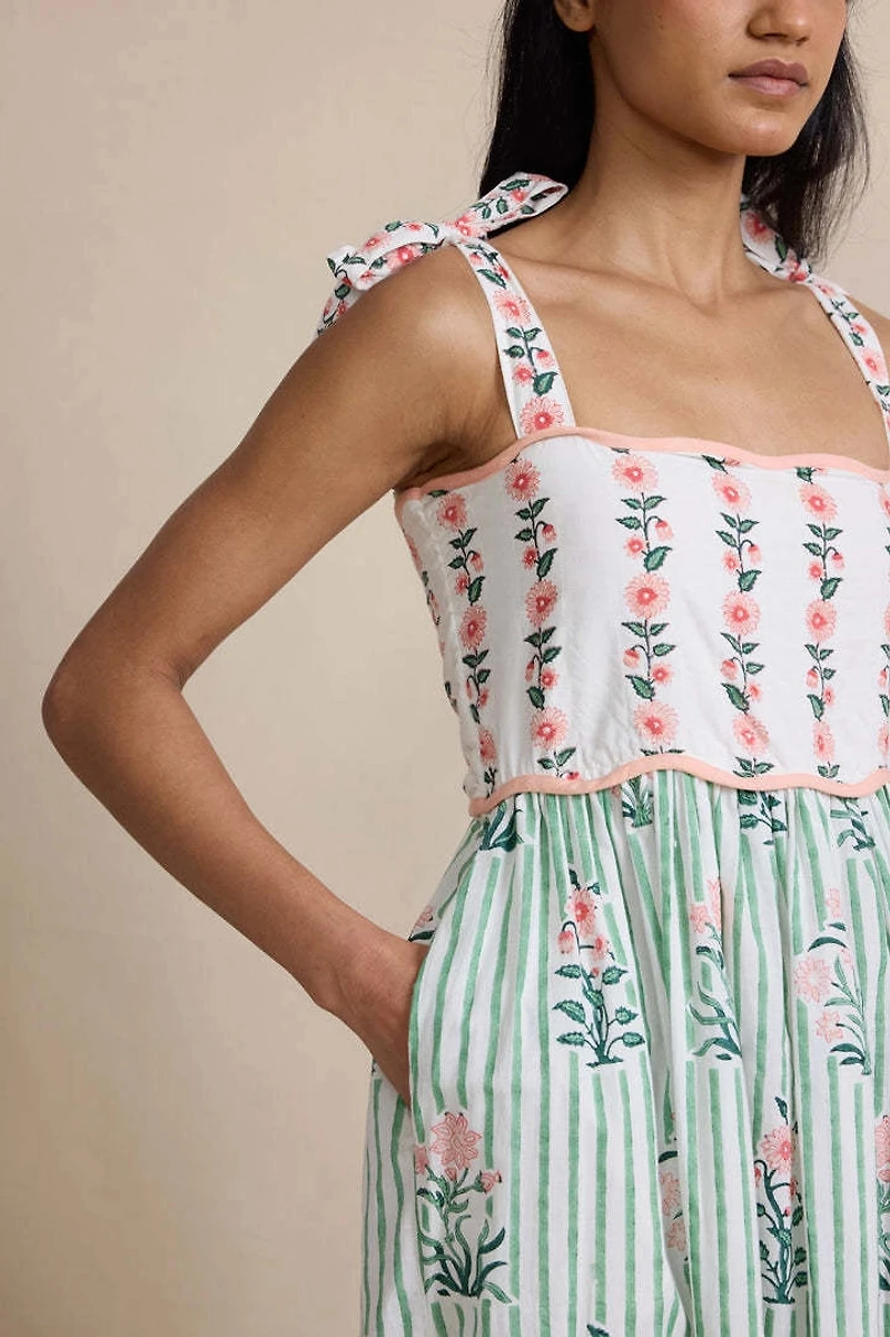 Floral Flare Bow Tie Dress