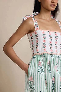 Floral Flare Bow Tie Dress