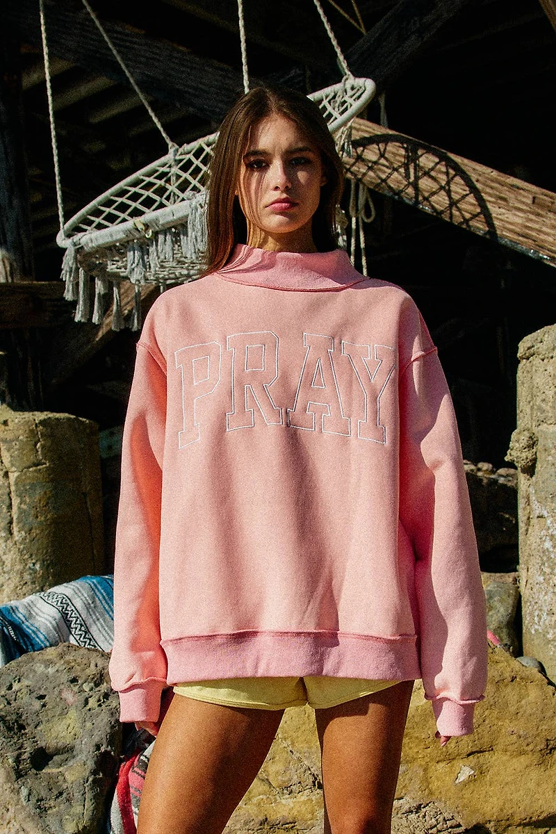 Pray Camouflage Mock Neck