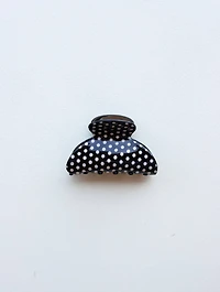 Midi Black & White Polka Dot Claw
