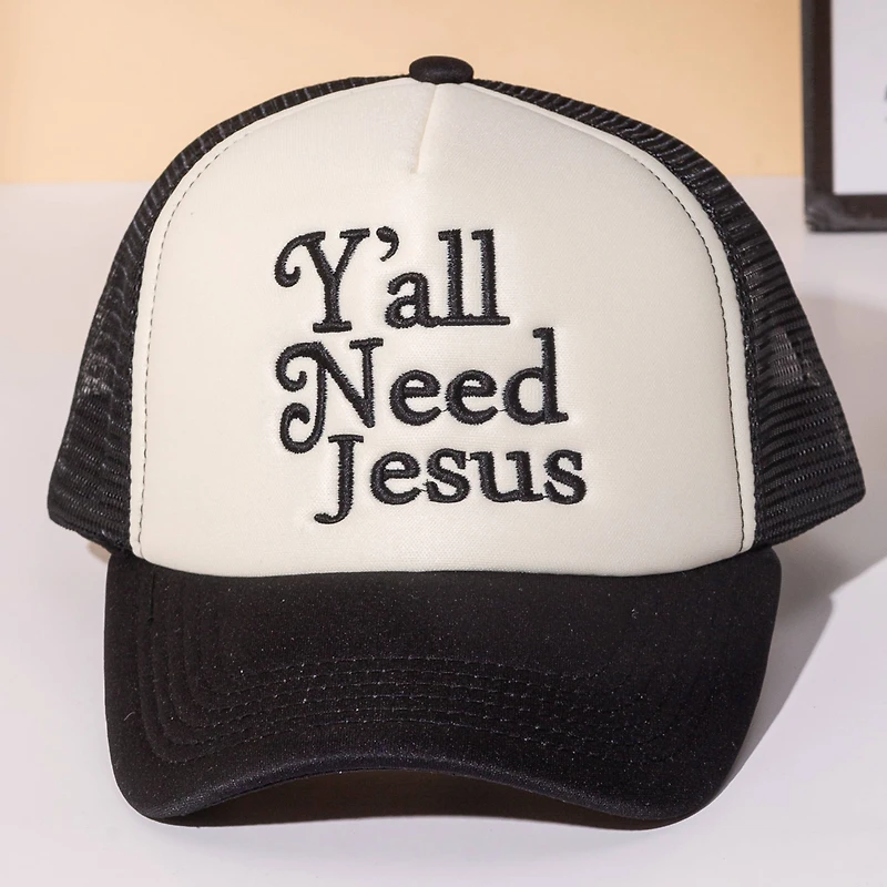 Y'all Need Jesus Mesh Back Trucker Hat