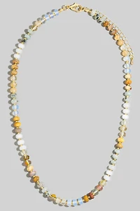 Gradient Stone Beaded Necklace