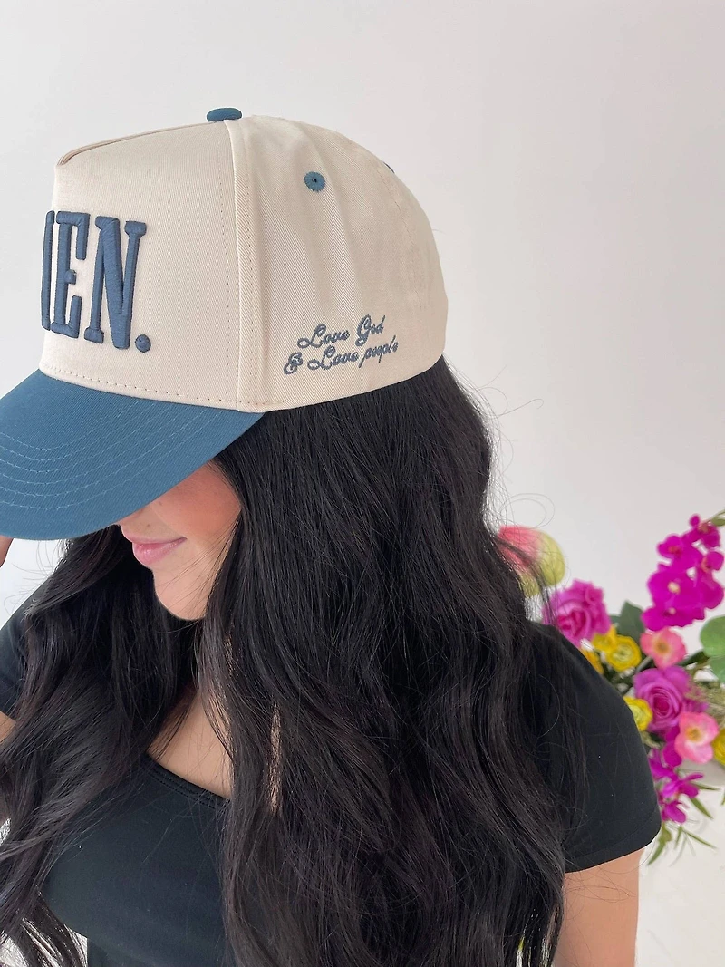 Slate Blue AMEN. Trucker Hat