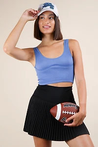 Black Pleated Sport Skirt