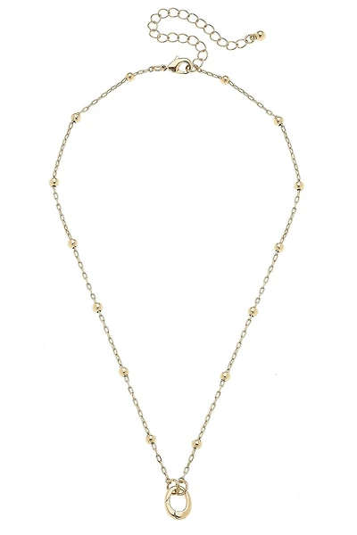 Celia Dainty Charm Necklace Base in Shiny Gold