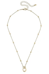 Celia Dainty Charm Necklace Base in Shiny Gold