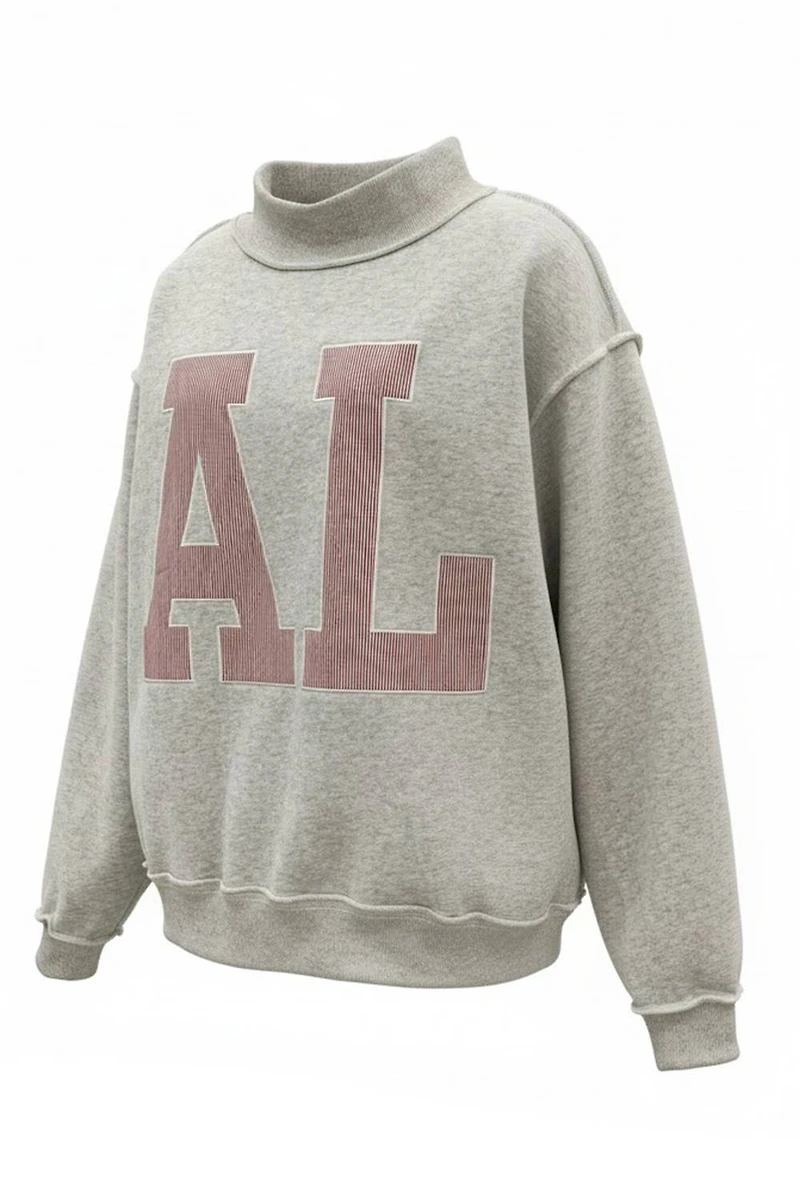 AL Stripe Mock Neck Sweatshirt