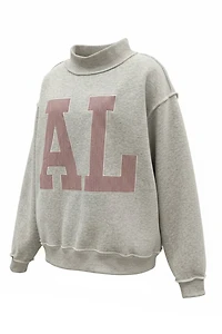 AL Stripe Mock Neck Sweatshirt