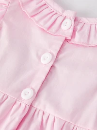 Easter Ruffles Girls Pink Romper