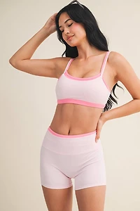 Pink Double Layered Sports Bra
