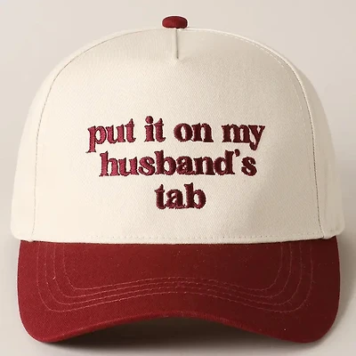 Maroon Put It On My Husband's Tab Hat