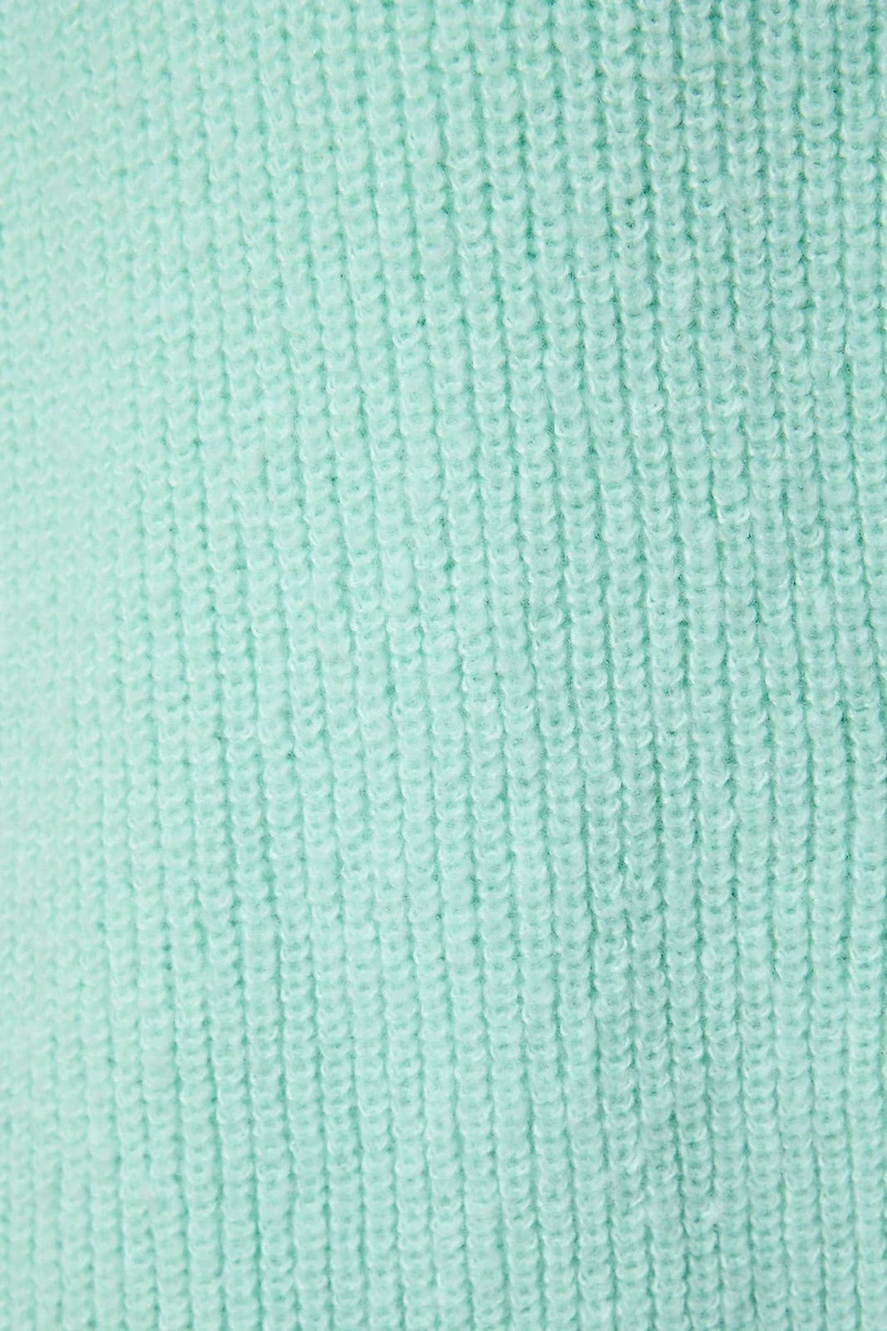 Mint Shortsleeve Ribbed Sweater Cardigan