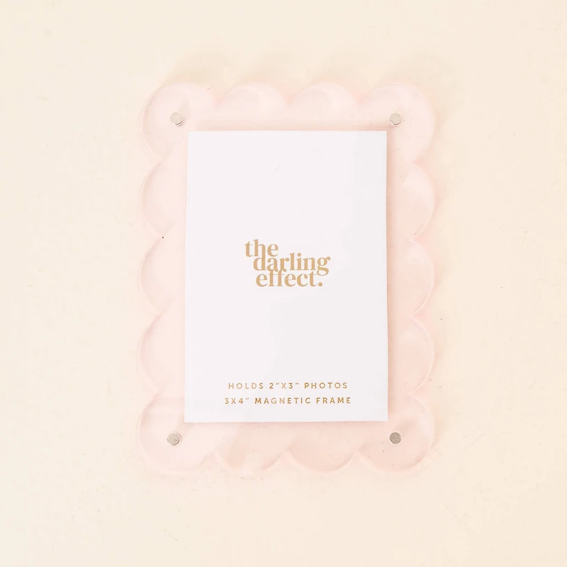 Mini Acrylic Picture Frame Magnet-Pale Pink