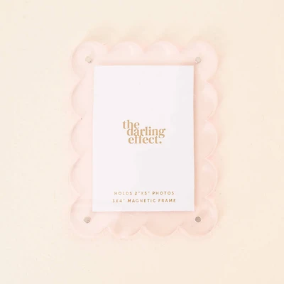 Mini Acrylic Picture Frame Magnet-Pale Pink