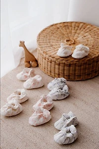 Blue Booties Toile De Jouy