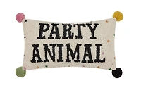 Party Animal w/Pom Pom Hook Pillow