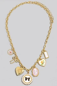 Assorted Charms Chain Necklace: G