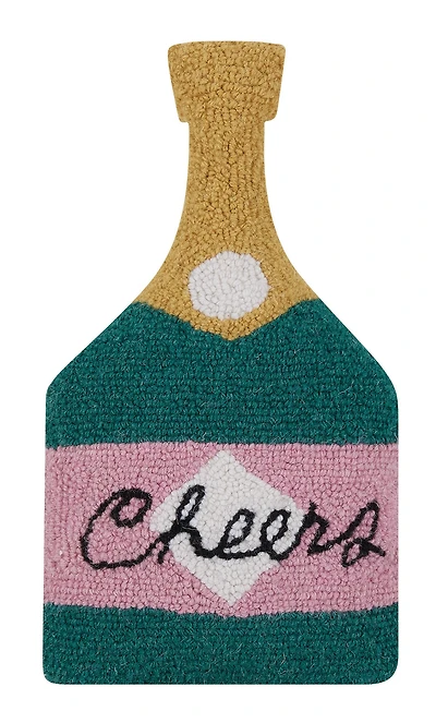 Champagne Bottle Shaped Hook Pillow