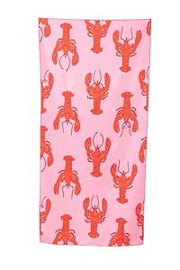 Pink Lobster Reversible Pool Towel