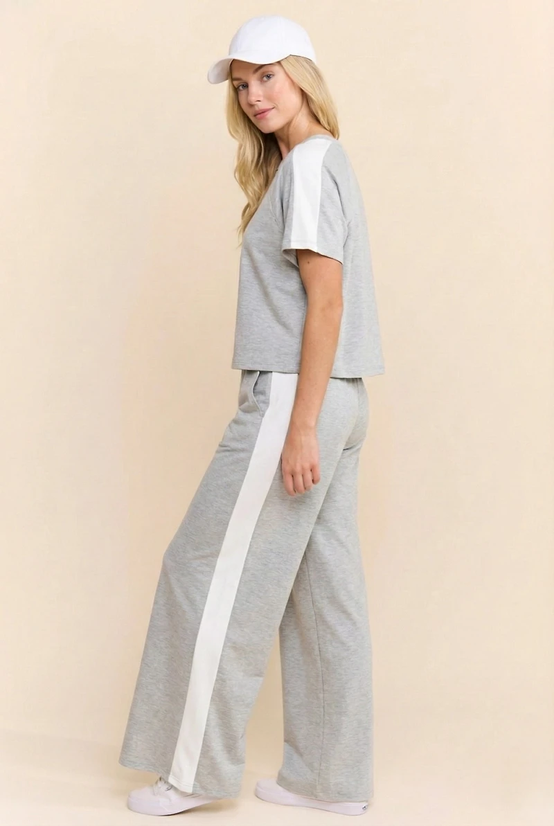 Grey & White Paneled Lounge Set