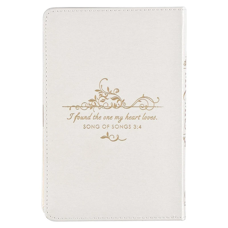Mr. & Mrs. Devotional White Faux Leather