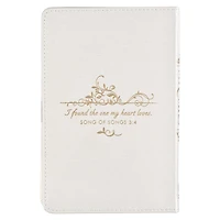 Mr. & Mrs. Devotional White Faux Leather