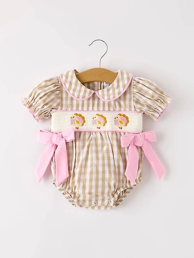 Fall Thanksgiving Plaid Baby Romper