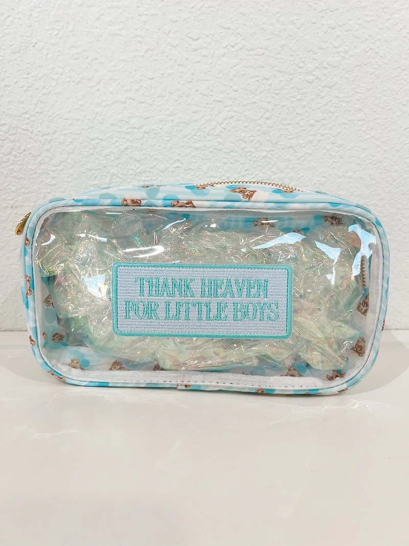Blue Thank Heaven - Medium Clear Bag