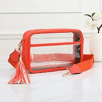 Orange Clear Crossbody Bag