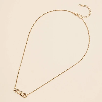 WWJD 18K Gold Necklace