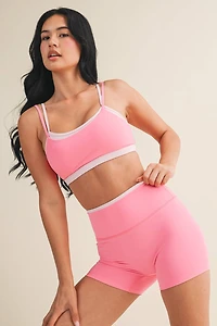 Hot Pink Double Layered Sports Bra