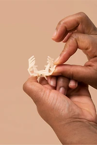 Jet Black Tiny Open Hair Clip